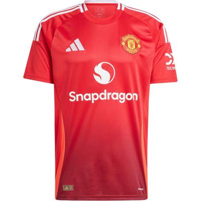 Pulôver com Estampa de Letras de Logotipo Corte Reto Gola Redonda Slim Retrô Manga Curta Camisa de Futebol Masculina Tops Vermelho JF1291