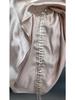 Asymmetrical Satin Blouse with Slanted Collar - Women's Spring/Autumn Collection