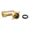 3/4 Inch Brass Anti Leak Hose Elbow Adapter with Built In Gasket Suitable for Garden and Outdoor Tubing Yard Irrigation