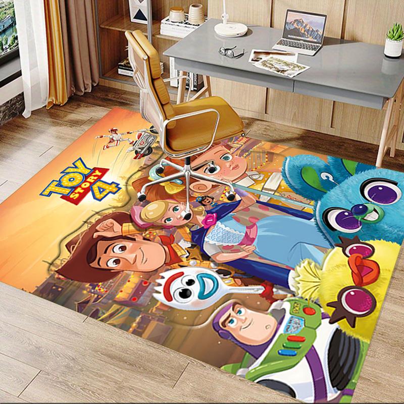 1pc Toy Story Adventure Carpet for Playroom Bedroom Living Room Sofa Home Decor,kids Game Area Rug Non-slip Floor Mat Y72942