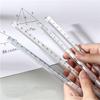 Supplies Acrylic Transparent Straight Ruler Triangular Rulers Students Stationery Measuring Tools