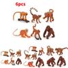 Lifelike Monkey Figurine Plastic Sculpture For Wildlife Education And Decoration