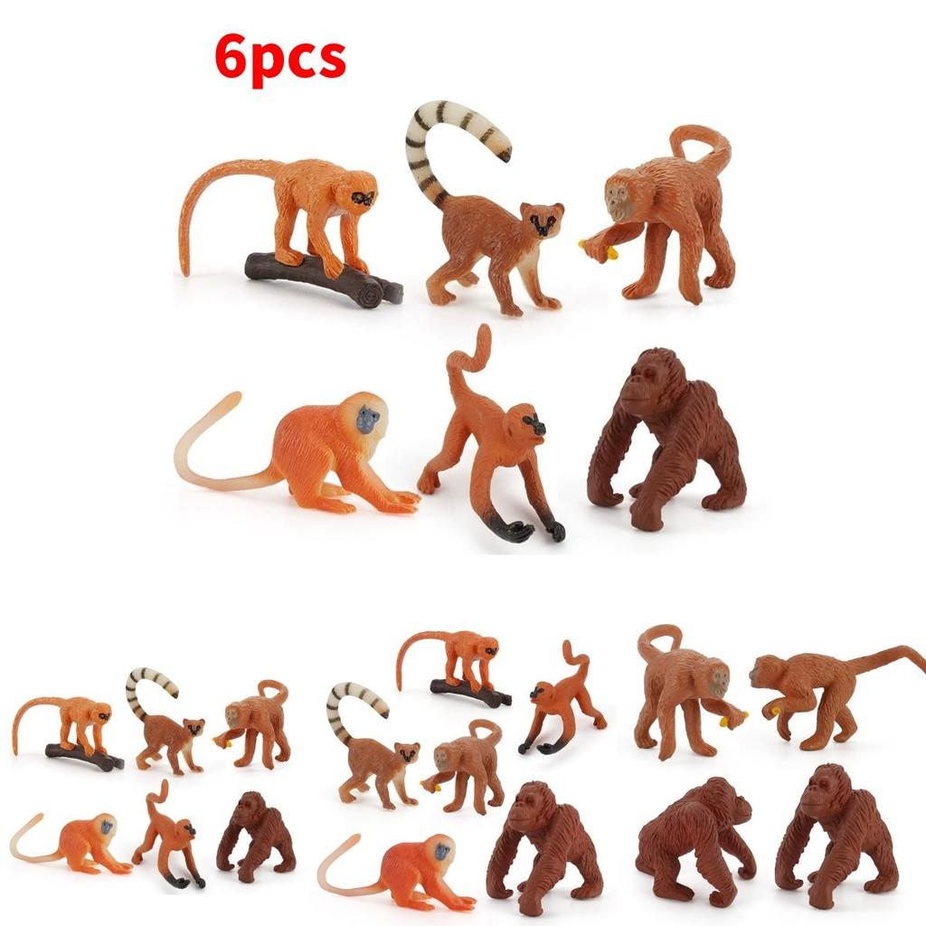 Lifelike Monkey Figurine Plastic Sculpture For Wildlife Education And Decoration