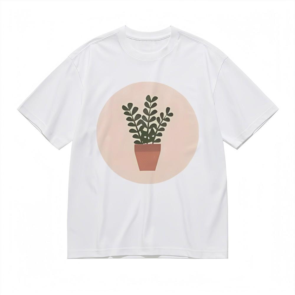 

Men s Soft Breathable All Season Classic T-Shirt Minimalist Potted Plant Top USA 2XL