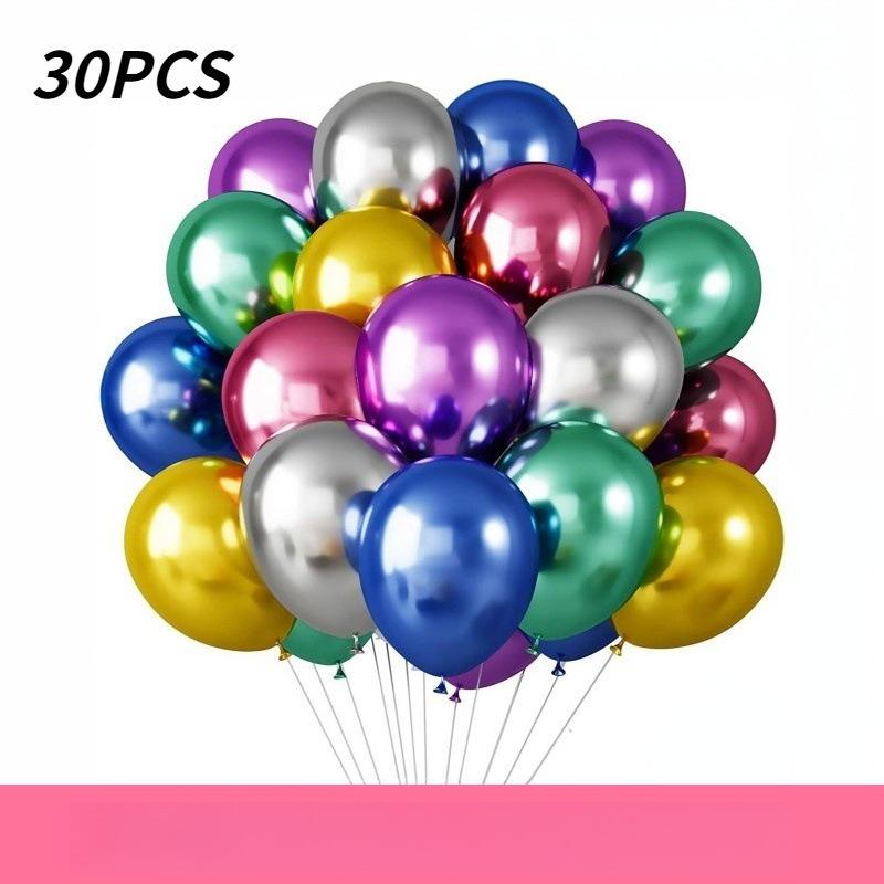 10 Zoll 30 Stück Glitzerpapier-Schnipsel Ballon-Set Dekoration Ballons Weihnachten Halloween Geburtstag Feiertag