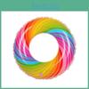 Bright Rainbow Swim Ring For Kids Thick 3mm Pvc Material Inflatable Water Float