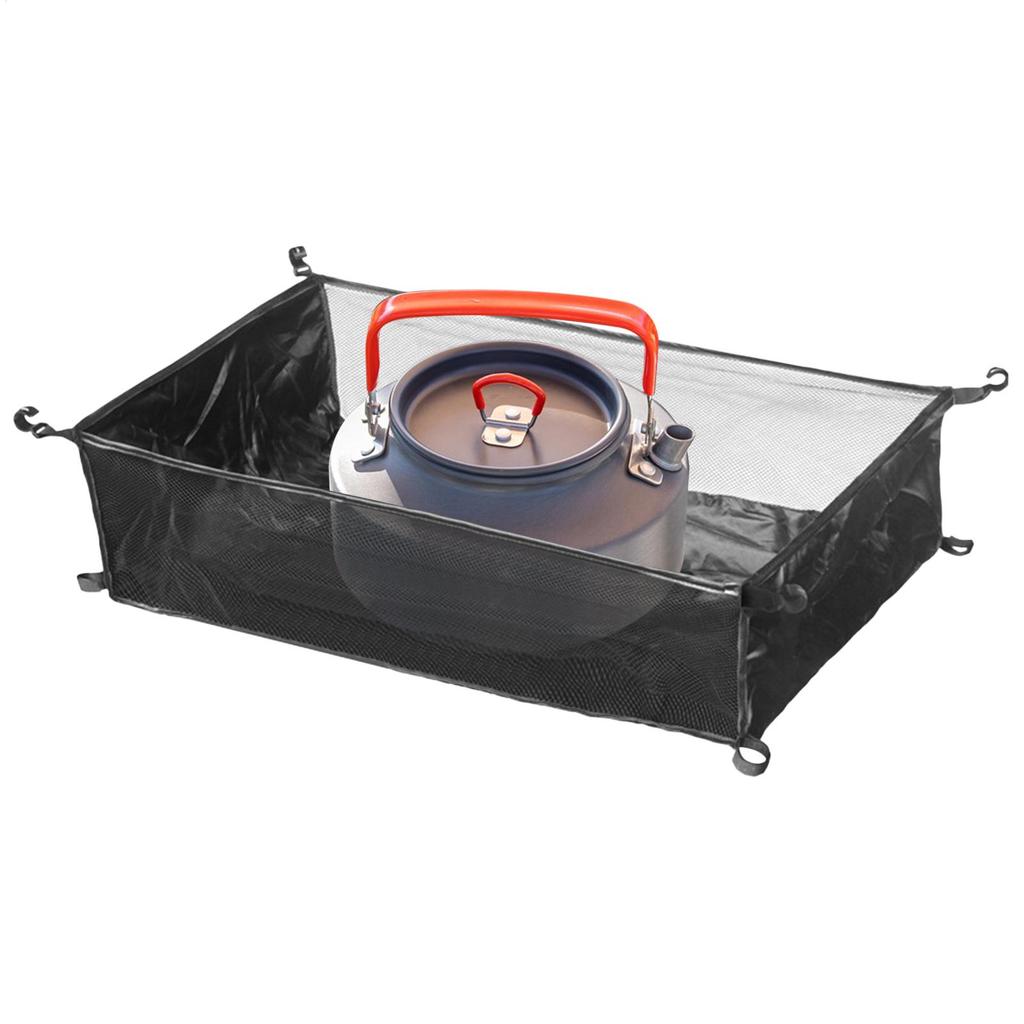 Outdoor Folding Table Storage Under Table Storage Bag Picnic Table Rack Bag Hangable Mesh Pouch Camping Equipment Organizer