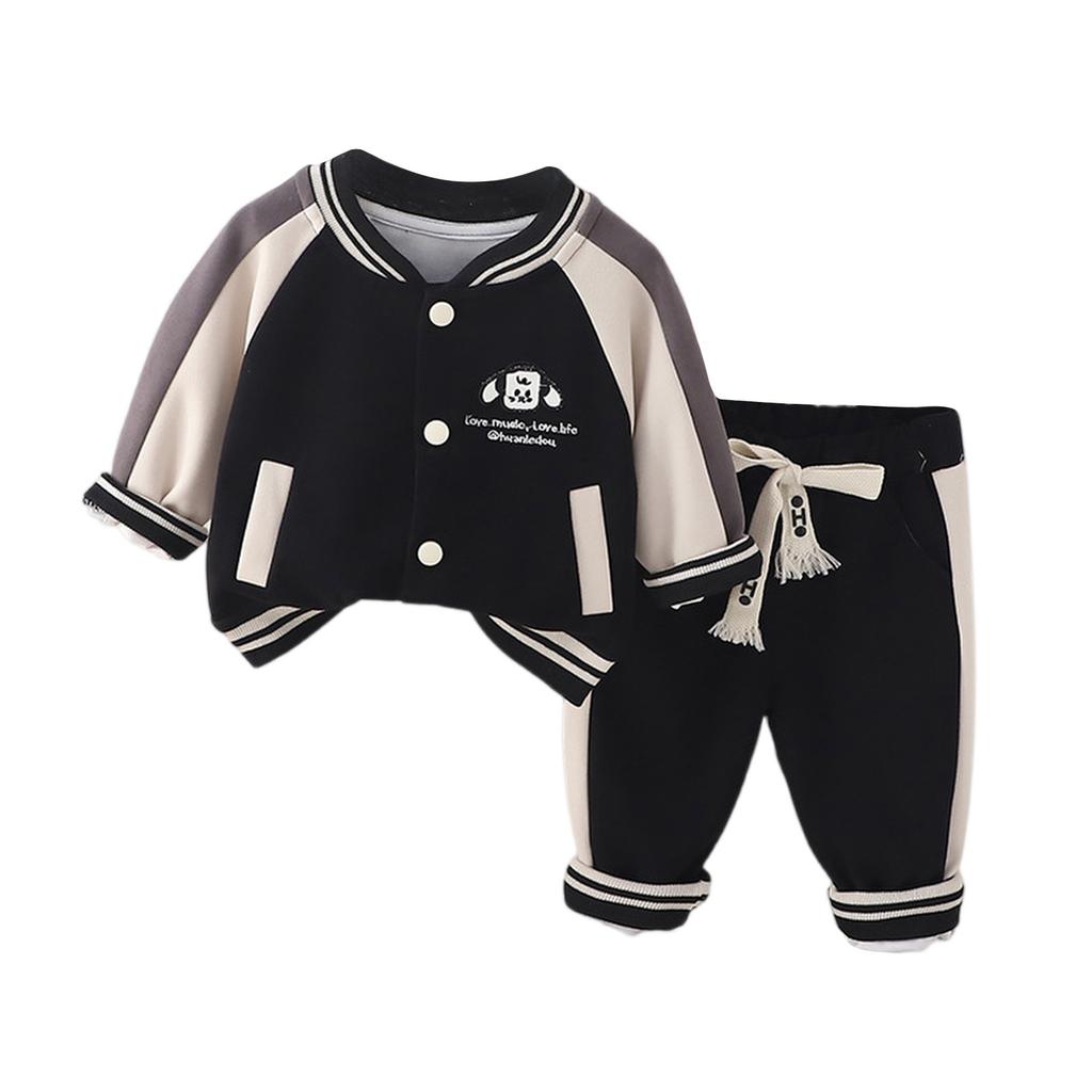 Kids Casual Long-Sleeve Set, Comfortable Daily Wear Outfits