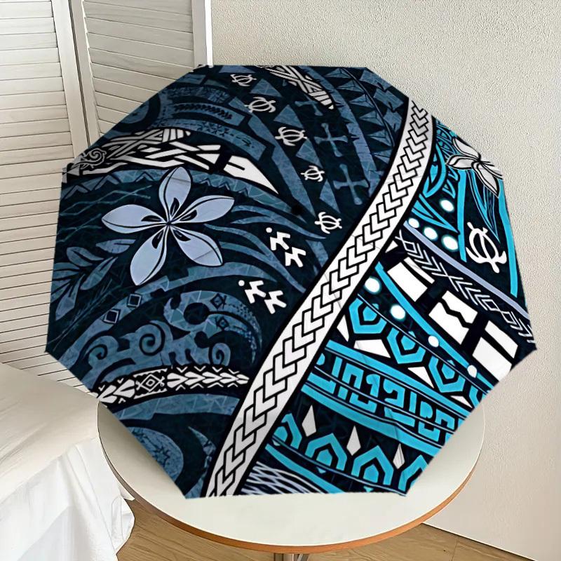 1PC Tribal Patterns Umbrella-8-Rib Reinforced Portable Folding Travel Suitable for All Seasons Outdoor Daily Use-J402