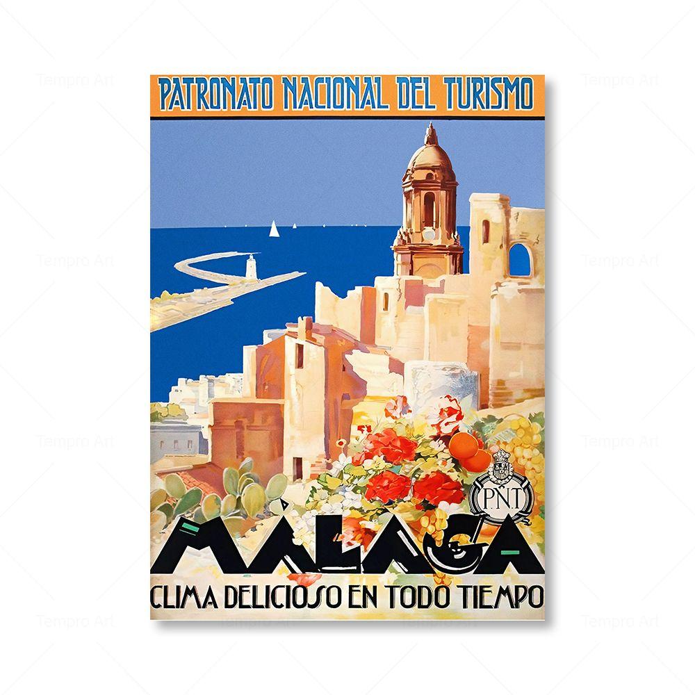 Travel City Landscape Vintage Poster Canada Spain French Italy Wall Art Canvas Painting Nordic Print Picture Living Room Decor