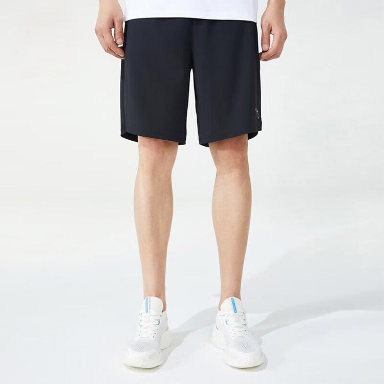 Anta Running Series Logo Mid-Waist Straight-Leg Casual Shorts Men Bottoms Sky-Smoke-Blue 152325505-1