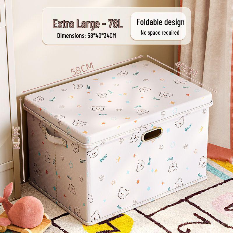 Durable Large Capacity Foldable Storage Box for Clothes & Quilts