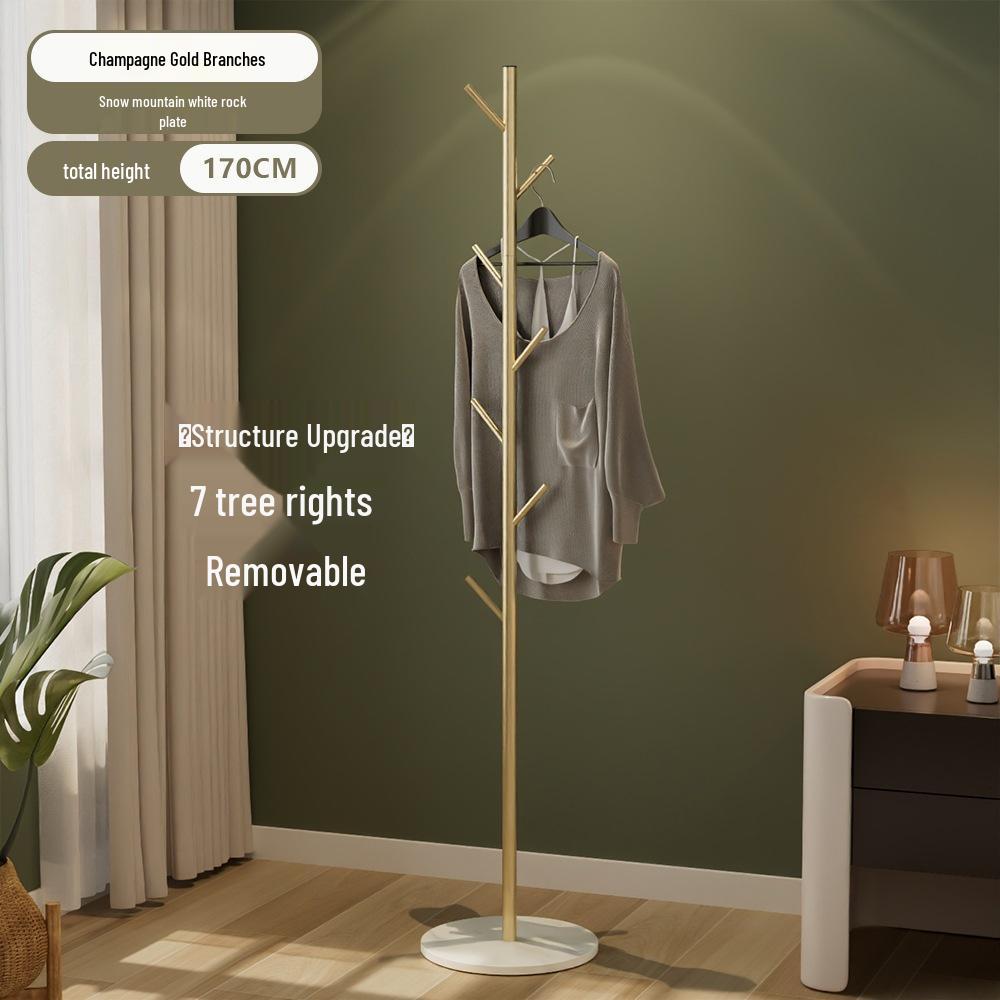 Luxury Metal Coat and Hat Stand with Rock Board for Bedroom or Entryway