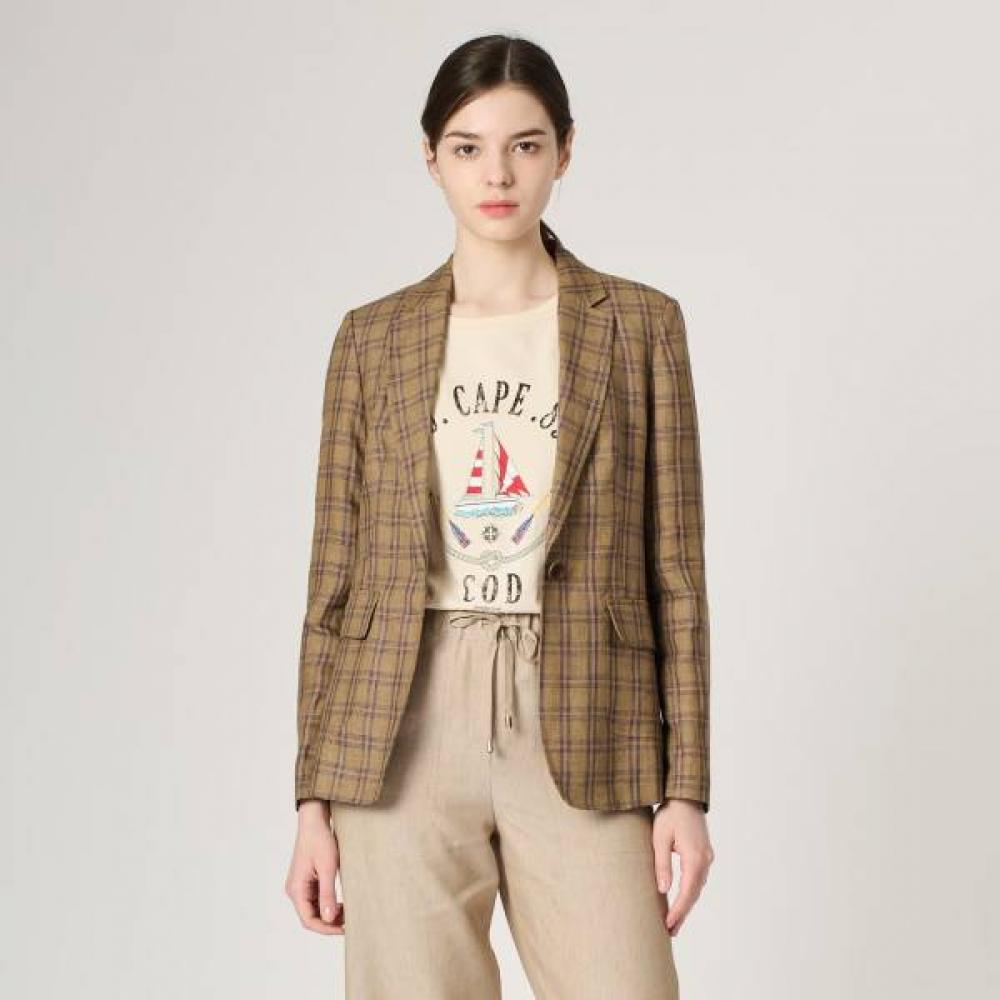 BCBG Check Single Pocket Jacket B4m3j172