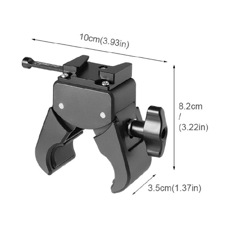 Support de batterie portable V-Mount avec grande pince Solution de montage polyvalente en aluminium pour une installation facile sur trépieds