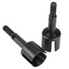 2pcs Aluminum Alloy Metal Wheel Axle for HIMOTO 1 10 E10MTL E10MT E10BP RC Car Part (Black)
