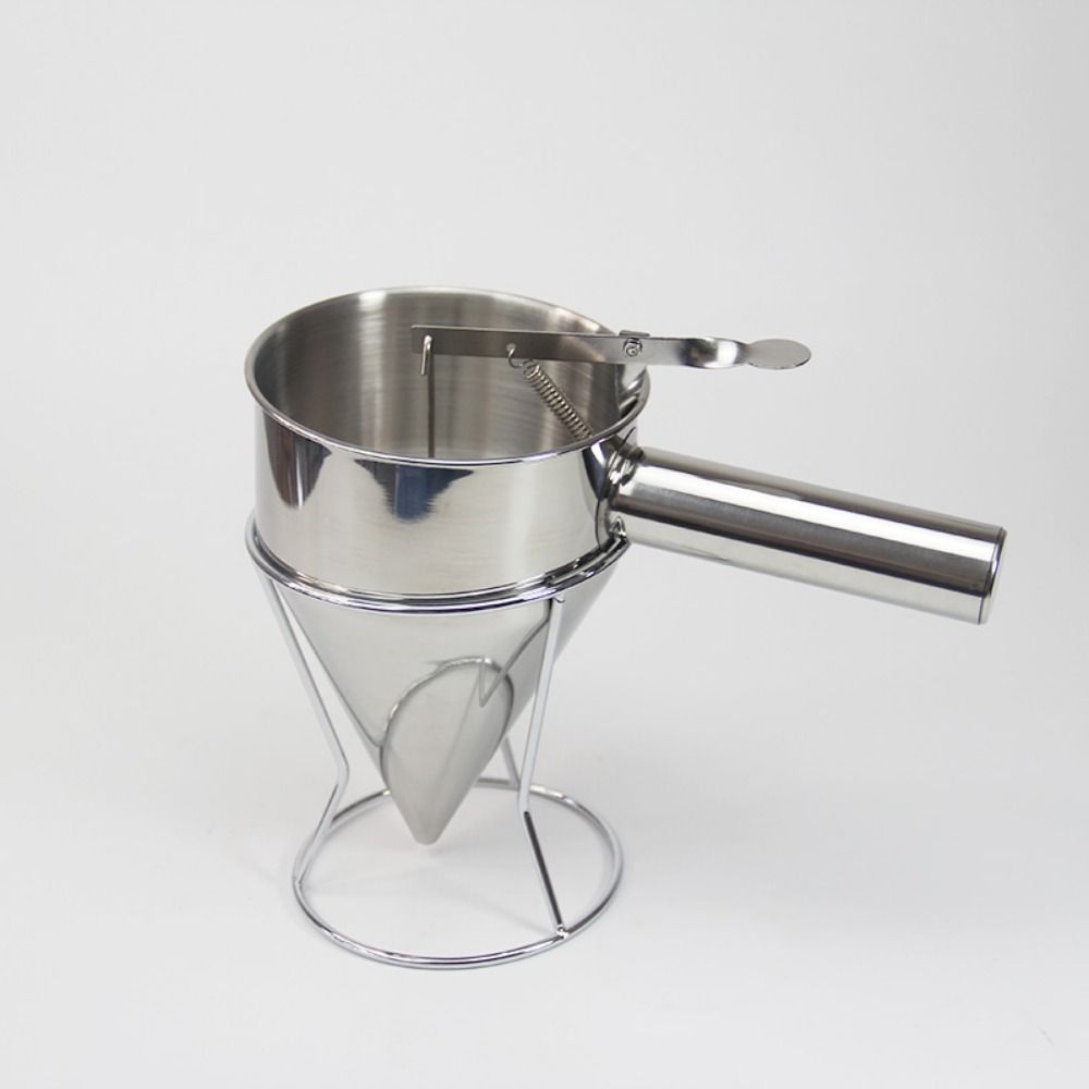 Stainless Steel Liquid Funnel Dispenser with Handle Batter Liquid Dispenser  Kitchen Supply