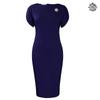 New Short-sleeved Crew Neck Fashion Temperament Elegant Hip-wrapped Large-size Dress
