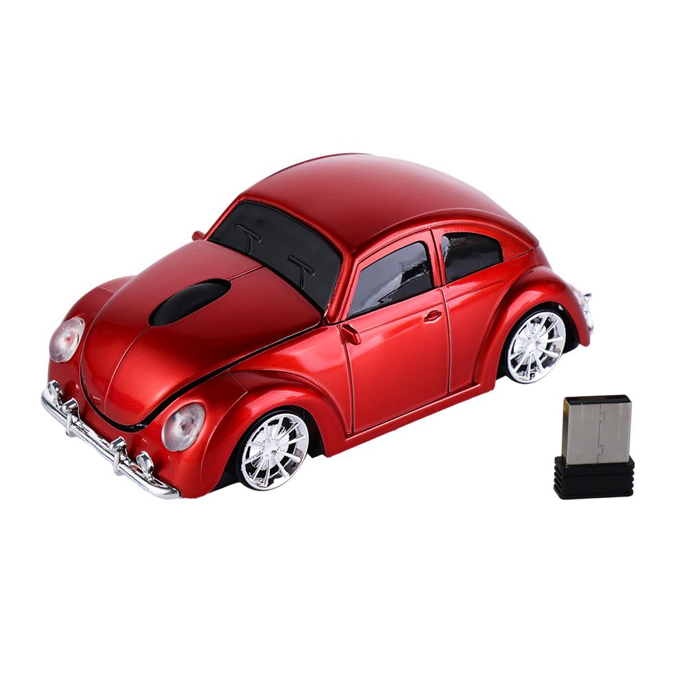 Car Shape Wireless Mouse with Receiver Wireless Ergonomic 2.4GHz Mouse 1000DPI AAA Batteries Power Gaming Mouse