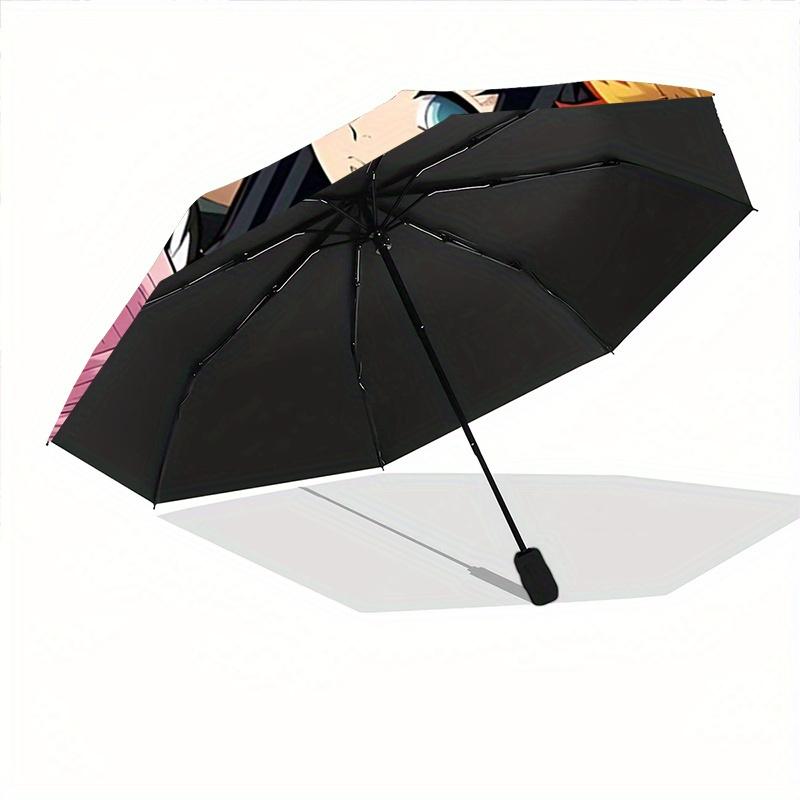 1pc Demon Slayer Anime Characters Automatic Opening and Closing Umbrella - Lightweight 3-Fold Design, Suitable for Fans, Travel, Daily Use,