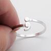 Simple Fashion Inspiration Ring Creative Semicolon Design Women Men Wave Ring Inspirational Jewelry Graduate Valentine's Gift