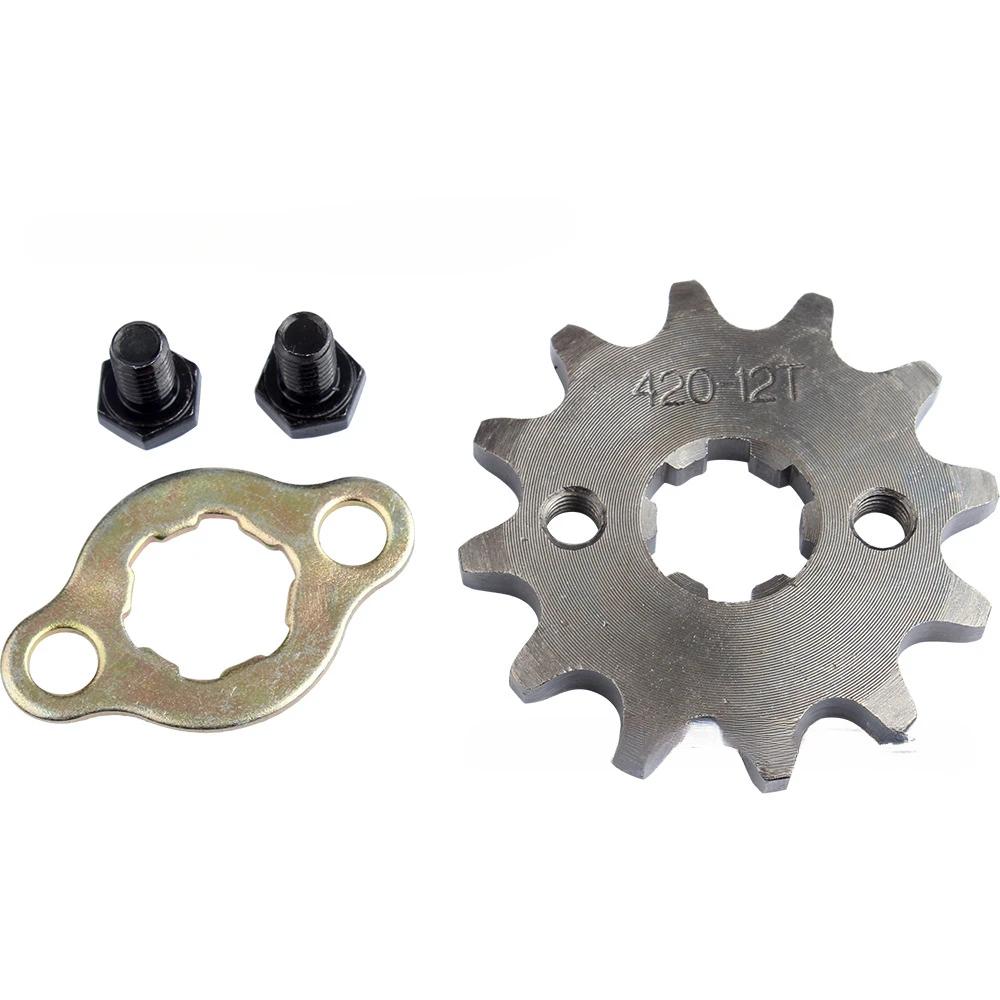 420 10/12/13/14/15/16/17/18/19 Tooth Front Engine Sprocket 17mm For 70cc 110cc 125cc Pit Dirt Bike Replacement Accessories