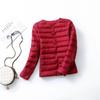 2024 Women's Lightweight Slim Fit Down Jacket: Short Style Autumn/Winter Korean Fashion, Plus Size, Round Neck, Thin Inner Layer