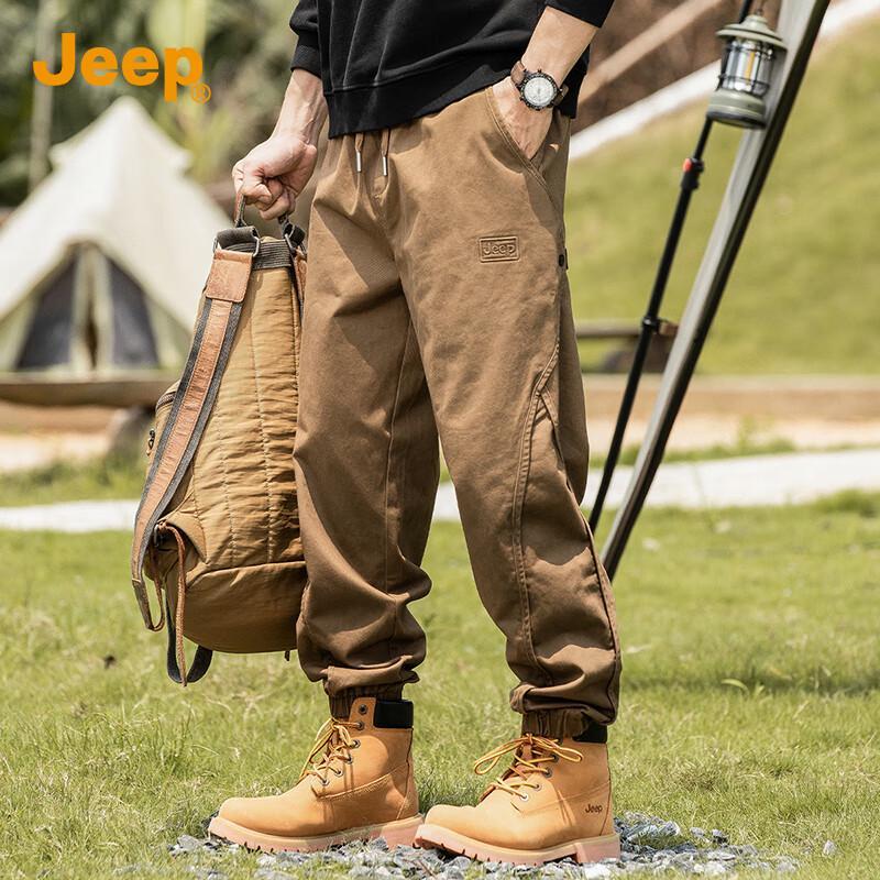

Jeep Men s 2025 A/W Cotton Loose Cargo Jogger Pants M