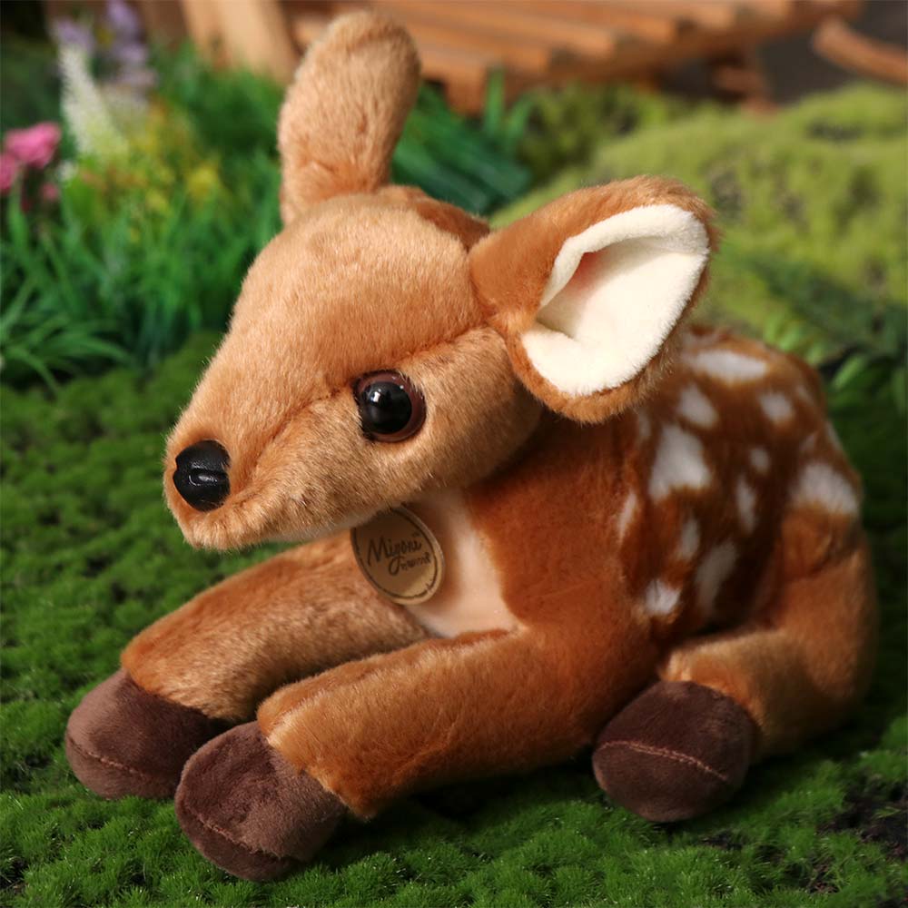 Forest Animal Stuffed Deer Dolls Soft Dolls Simulation Deer Toy Sika Deer Plush Birthday Gift