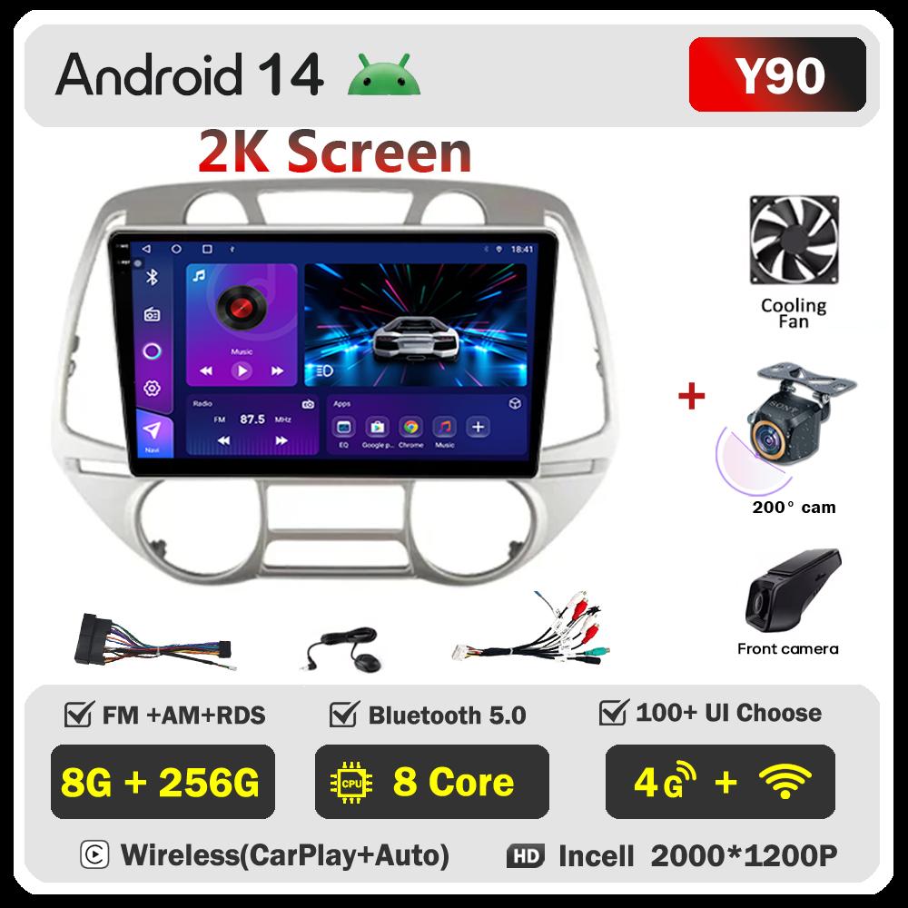 For Hyundai I20 I20 2008 - 2012 Car Radio Player Car Carplay Screen Autoradio Mirror Link Car Intelligent Systems Touch Screen