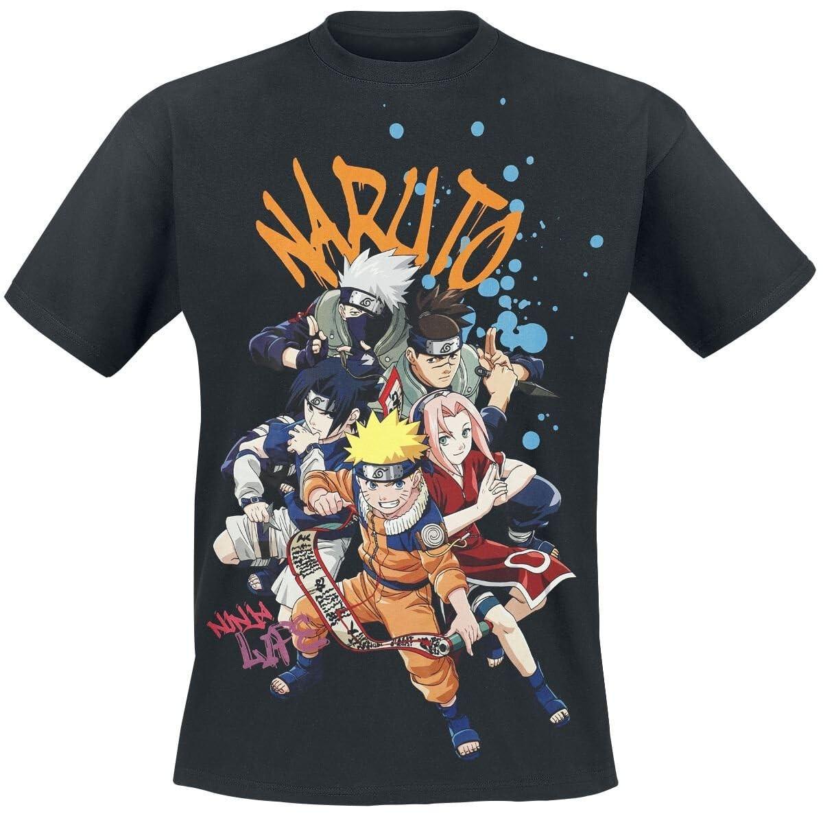 Naruto Team Men s T-Shirt Black XL Black XL