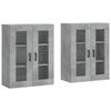 VidaXL Armoires murales 2 pcs gris béton bois d'ingénierie 3197941