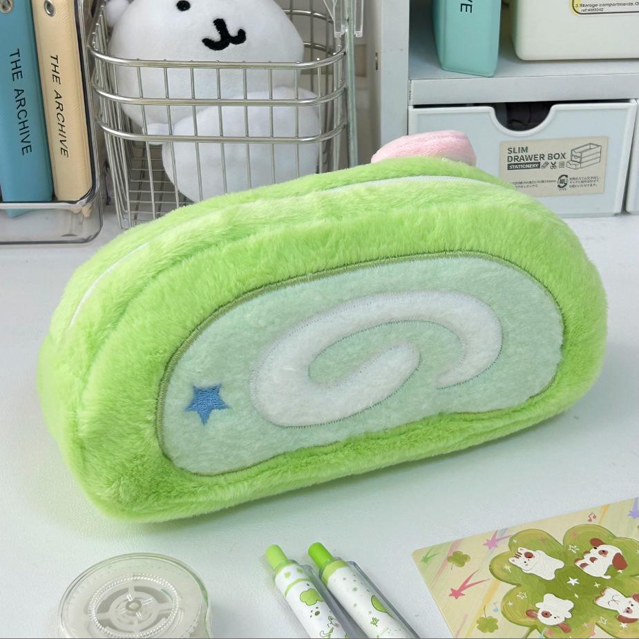 Cute Melon Plush Pencil Case – Creative & Versatile Stationery Storage for Students, Large Capacity