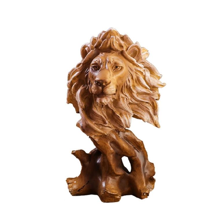 Eye Catching Resin Lion Statue Desk Decors Fine Craftsmanships Decorations