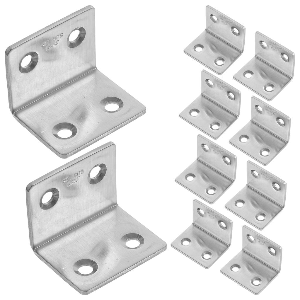 10 Pcs L-shaped Corner Code Shelf Support Brace Dresser Mirror Brackets for Shelves Braces Furniture