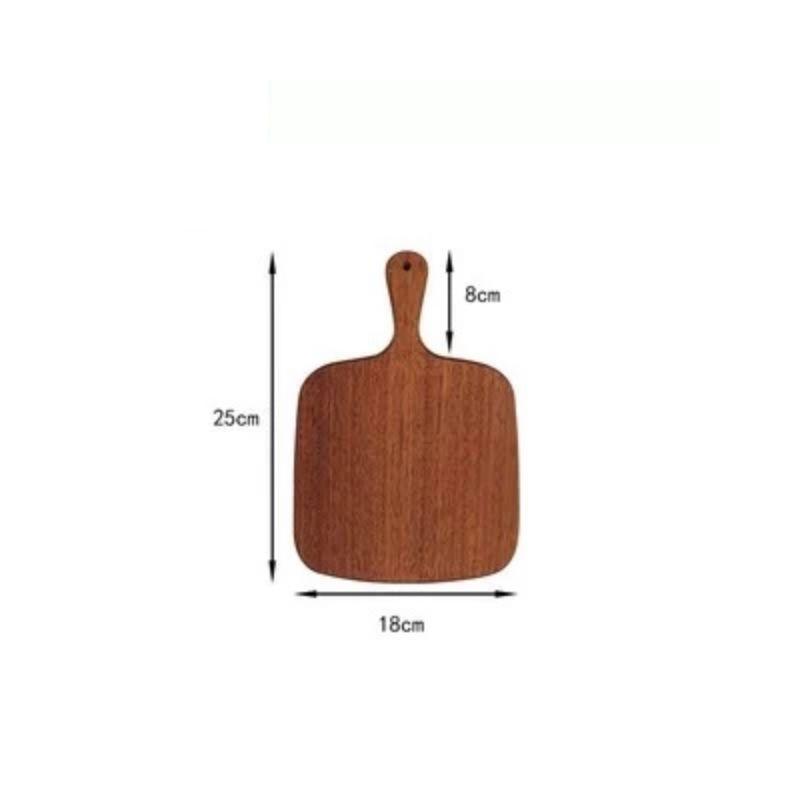 Trebrett med håndtak Western Handle Pizza Biff tallerken Massivt tre Sushi tallerken Brød Fruktbrett Tallerkener Bestikk