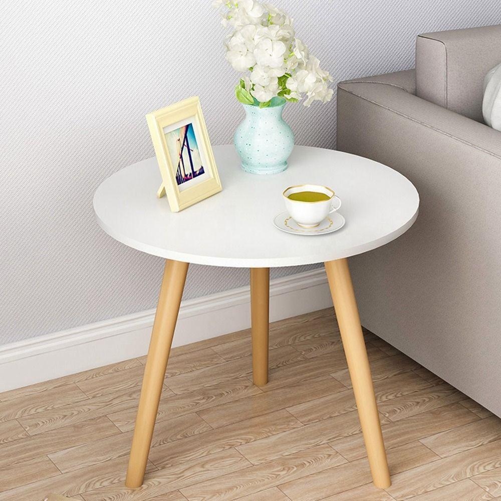 

Creative Nordic Practical Simple Round Table Coffee Table Home Furniture Bedside Shelf