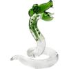 Operitacx Crystal Snake Statue Hand Blown Glass Snake Figurine Chinese Snake Decoration for Chinese Spring Festival 2025 New Year Lucky Feng Shui