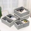 Non-Woven Underwear Storage Box Without Lid Foldable Bra Storage Boxes Space Saving Breathable Underwear Organizer