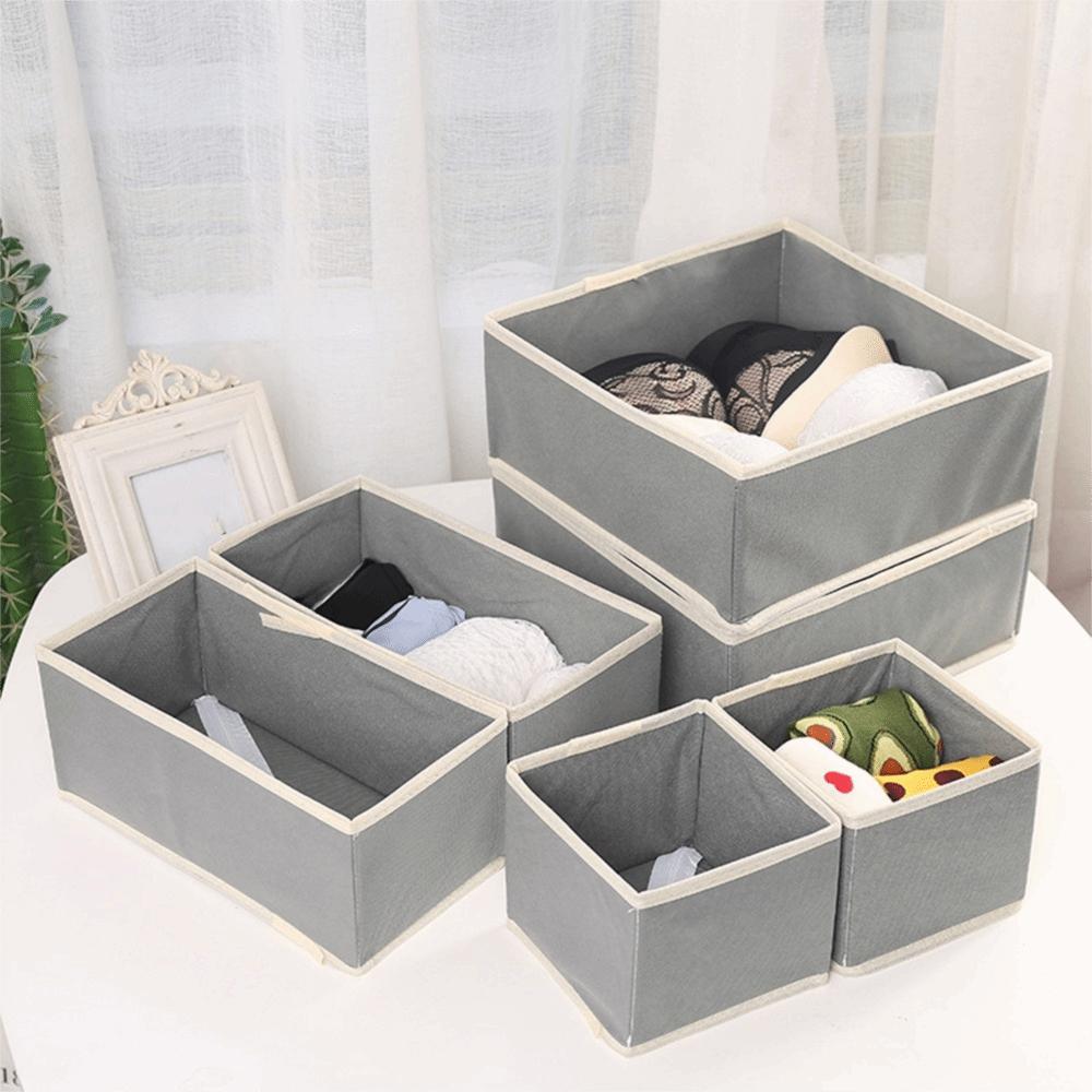 Non-Woven Underwear Storage Box Without Lid Foldable Bra Storage Boxes Space Saving Breathable Underwear Organizer
