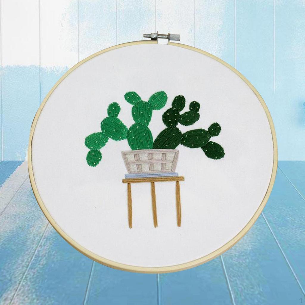 of Embroidery Kit with Pattern stitch for Home DIY Craft Hoop Diameter