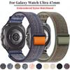 Geborduurd Nylon Bandje voor Samsung Galaxy Watch Ultra 47mm Armband Polsband Sport Ademend Riempje Galaxy Watch 8 Ultra 2026