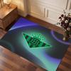 Real Betis Football Print Crystal Velvet Rug, Comfortable Water Absorbent Non Slip Indoor Floor Carpet