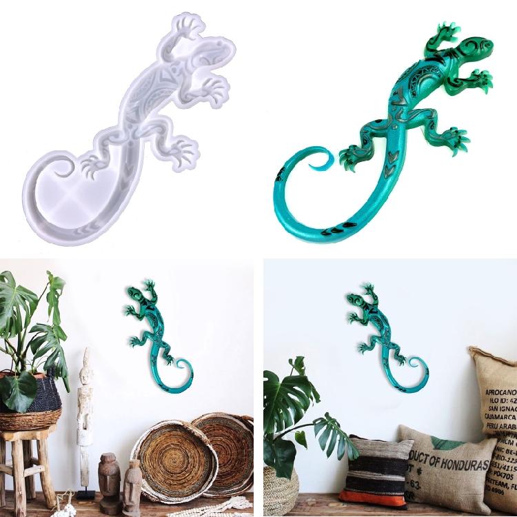 Stereo Gecko Epoxy Casting Mould for Wall Hanging Mount Decor DIY Crafts