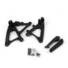 Front Rider Footrest Foot Pegs Brackets Set For Yamaha YZF R1 2009-2011 Black