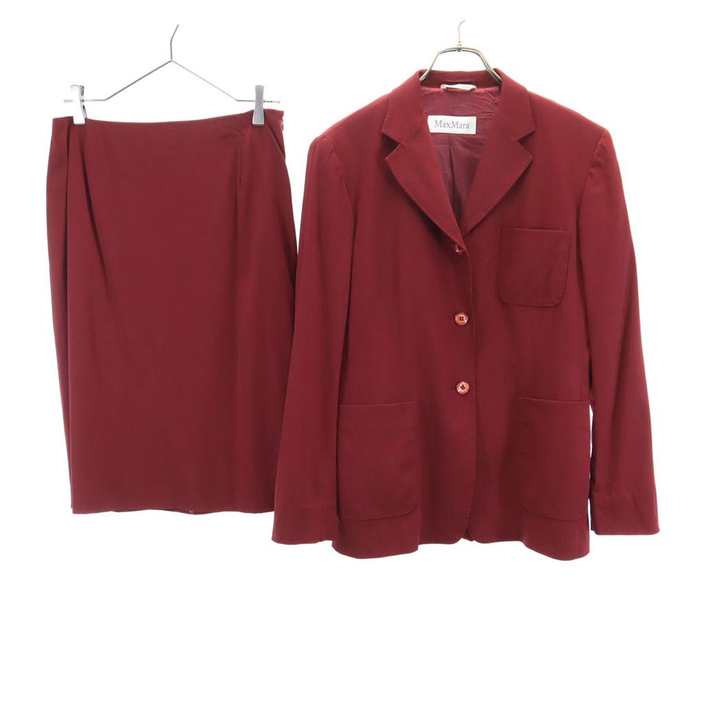 Max Mara Made In Italy Skirt Suit Setup 42 Bordeaux Series Women Used