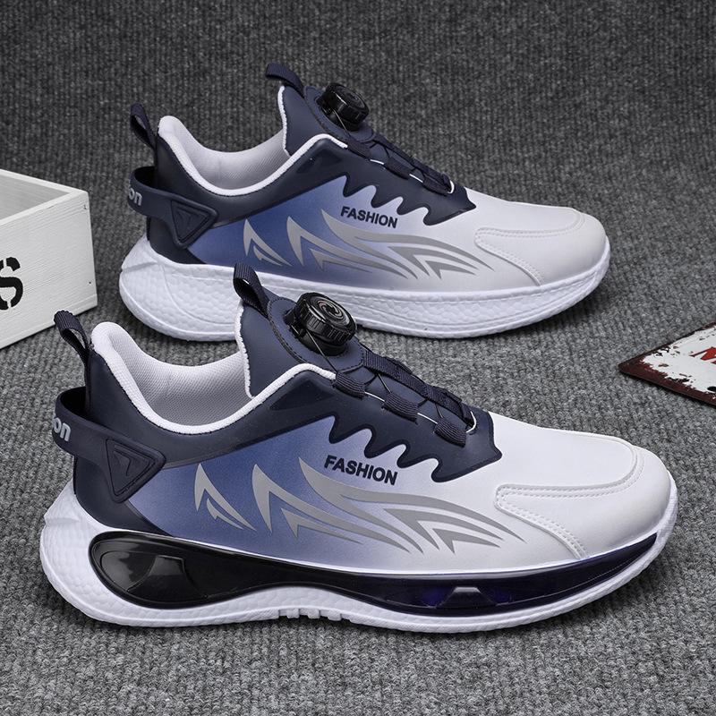 

Мужские туфли новые студенческие дышащие сетчатые вращающиеся пряжки повседневные спортивные нишевые трендовые мужские туфли для пап обычные 39