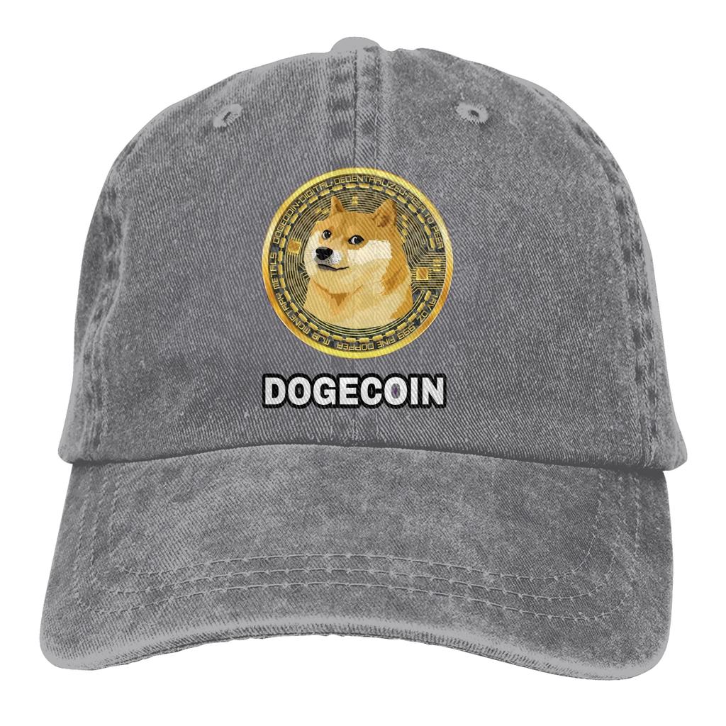 Kryptowährung 12 Baseballkappe Herren Doge Dogecoin Durch die Decke gehend Bitcoin Digitale Währung Kappen Farben Damen Sommer Snapback Kappen