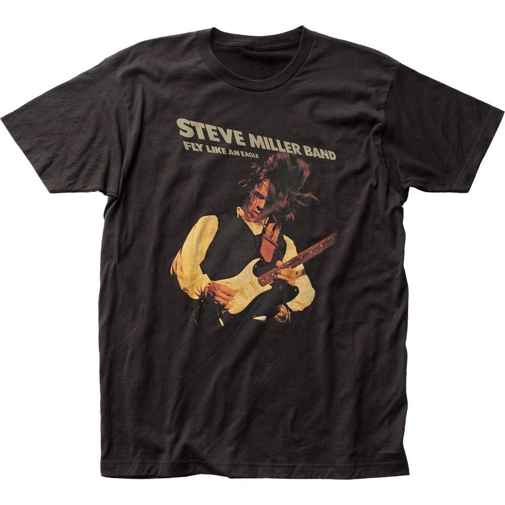 Steve Miller Band Fly Like An Eagle Mens T Shirt Music Classic Band Tee Black Unisex T-Shirt M