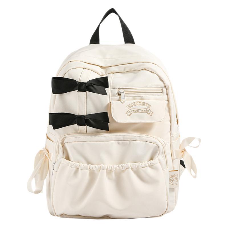 Schoolbag Backpack Women's Premium 1011 New Japanese School Bag Junior High School Girls College Student Bow Backpack
